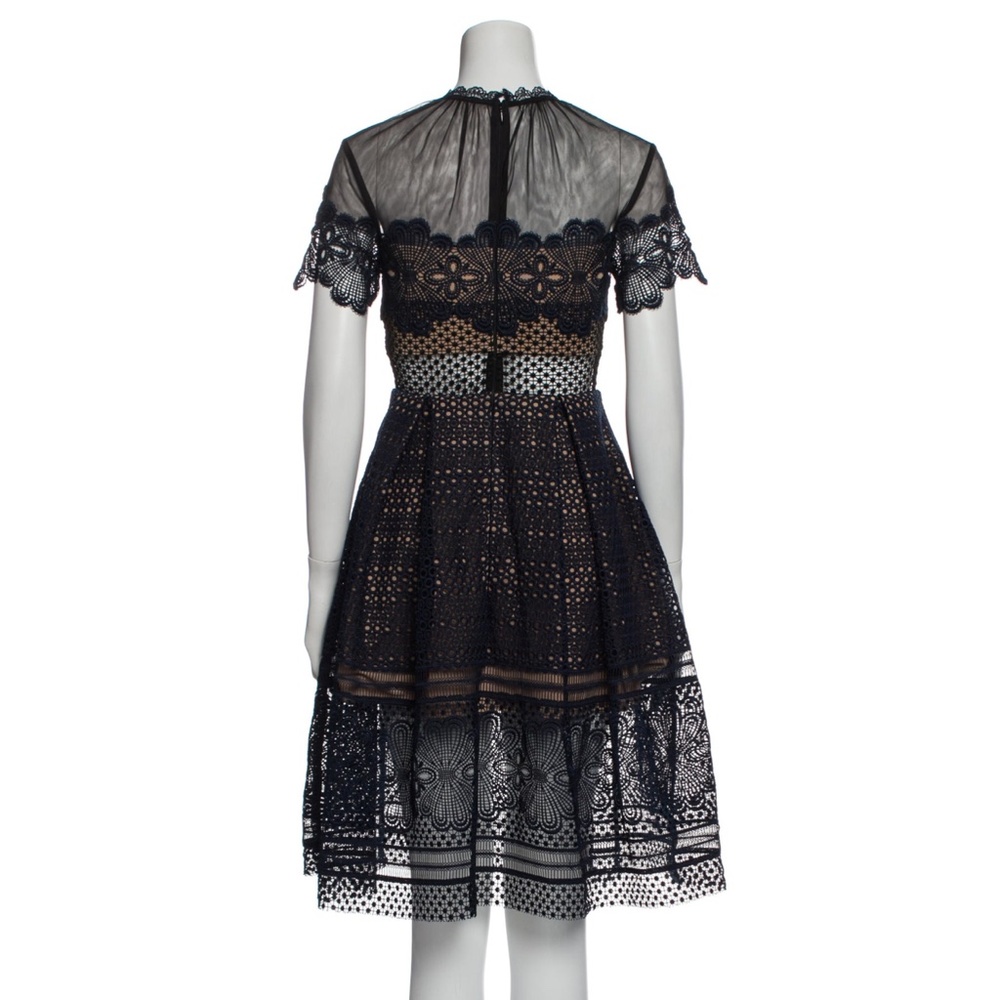 Self Portrait Inspired Lace Pattern Midi Dress - image 3
